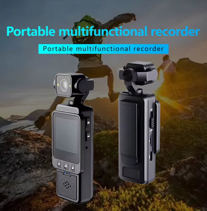 Xiaomi 8K Handheld Sports Camera 180 ° Rotating Mini Portable Anti-Shake Camera HD Display Wifi Wearable Night Vision Camera