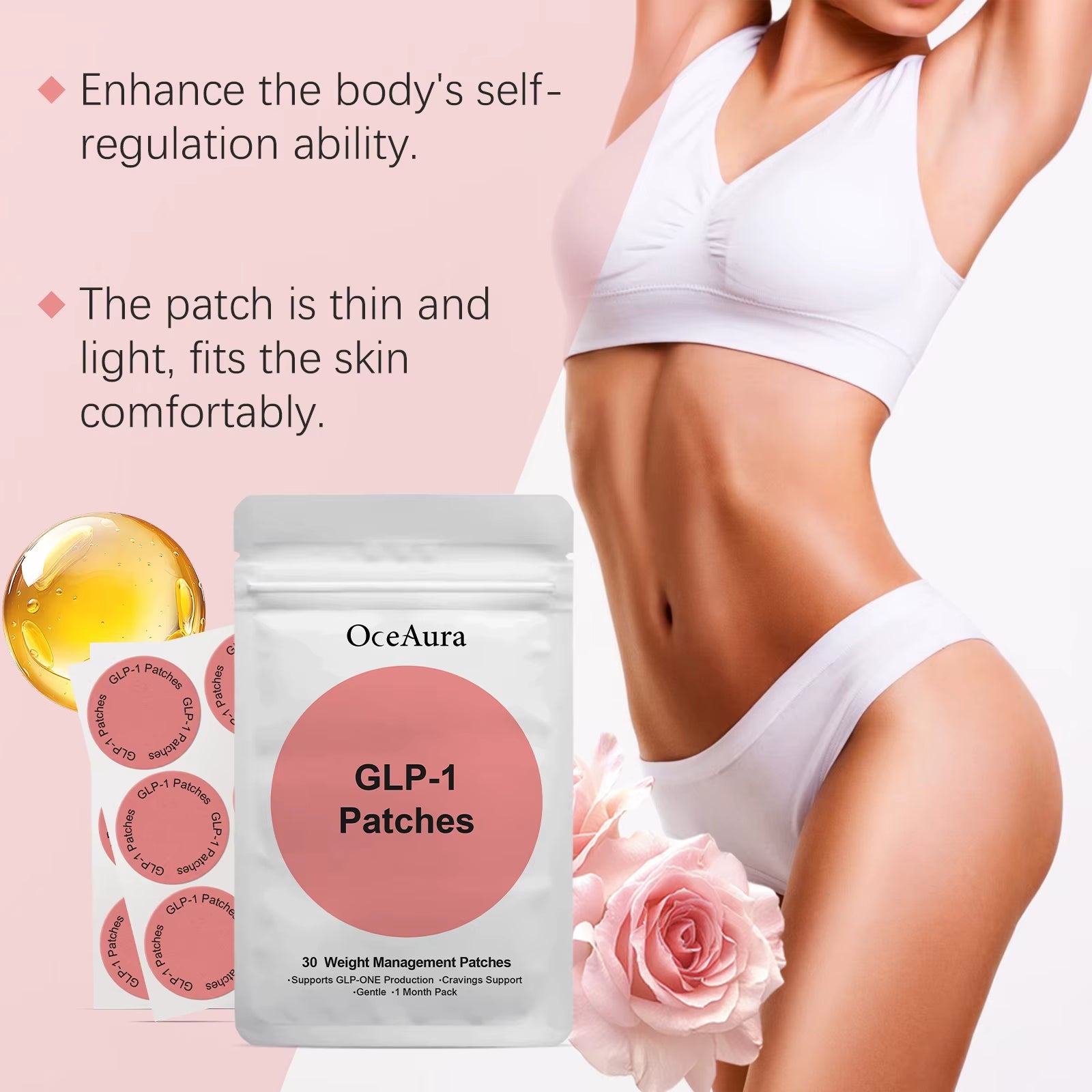 Body Care Patch: Gentle & Comfortable, Tightens Skin, Manages Body Lightness, and Easy to Use