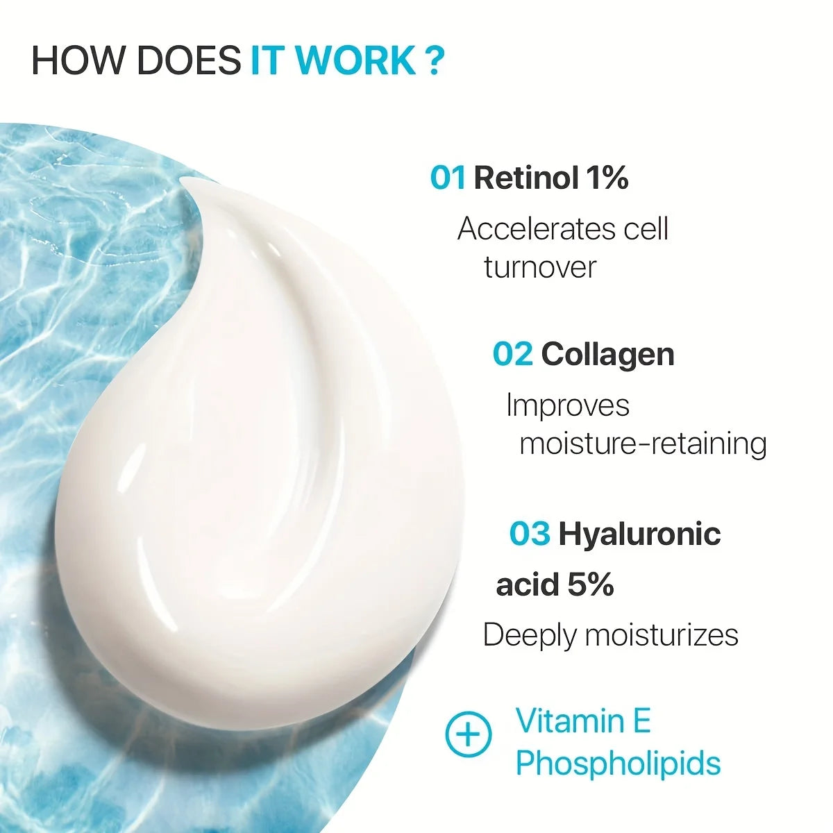 Face Moisturizer Retinol Cream - Day & Night anti Aging Moisturizing Cream