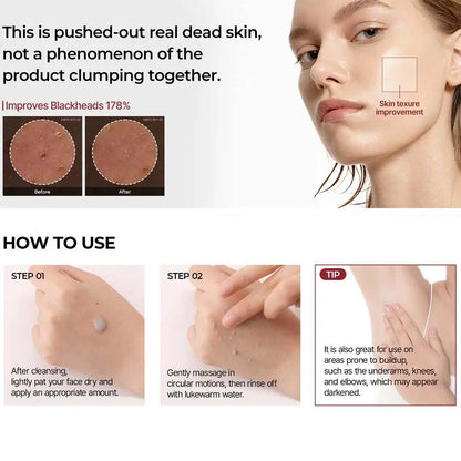 Dr. Melaxin White Black Rice Exfoliating Essence Toner Skin Lightening Contro Deep Moisturizing Shrink Pores Remove Blackheads