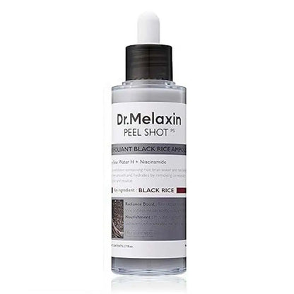 Dr. Melaxin White Black Rice Exfoliating Essence Toner Skin Lightening Contro Deep Moisturizing Shrink Pores Remove Blackheads