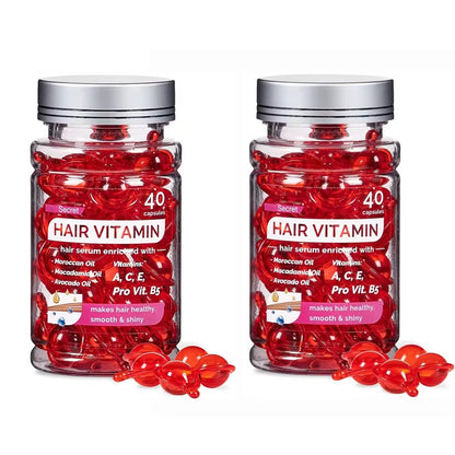 Moroccan Agam Vitamin Oil Hair Care Essence Damaged Nutrition Repair Hair Splitting Improvement Treatment Products 40 Capsules